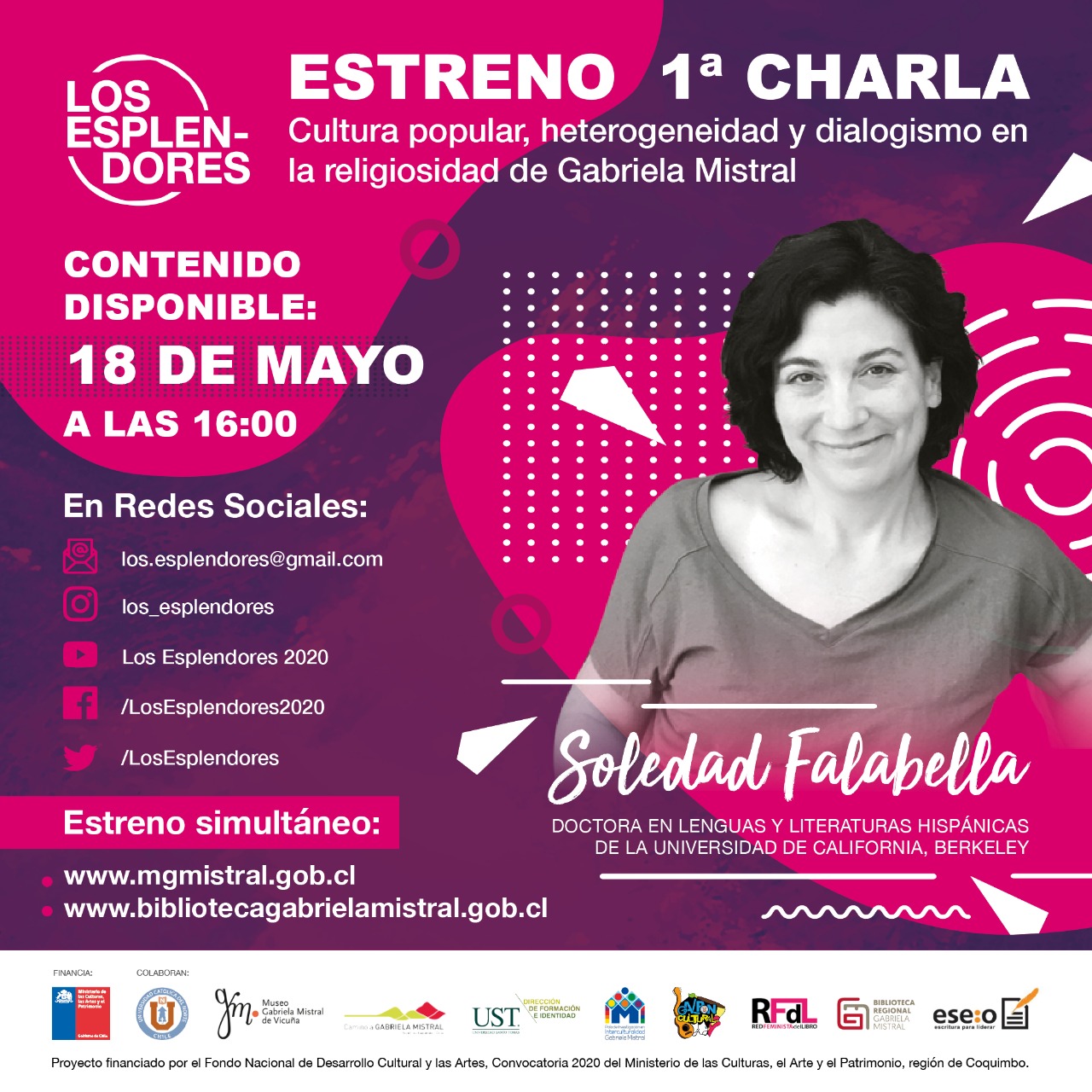 Cycle Of Online Talks On The Work Of Gabriela Mistral Ese O